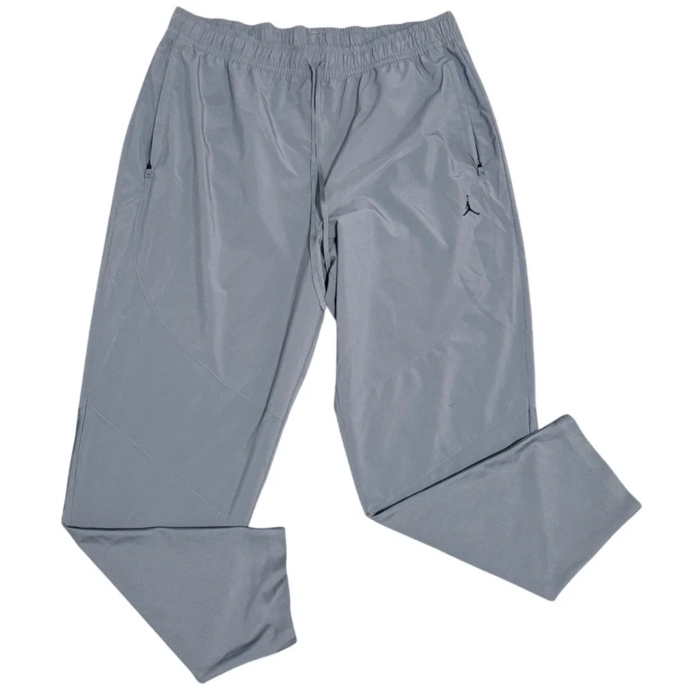 Jordan Dri-FIT Athletic Pants Zipper Pockets Gray XXL Mens Polyester
